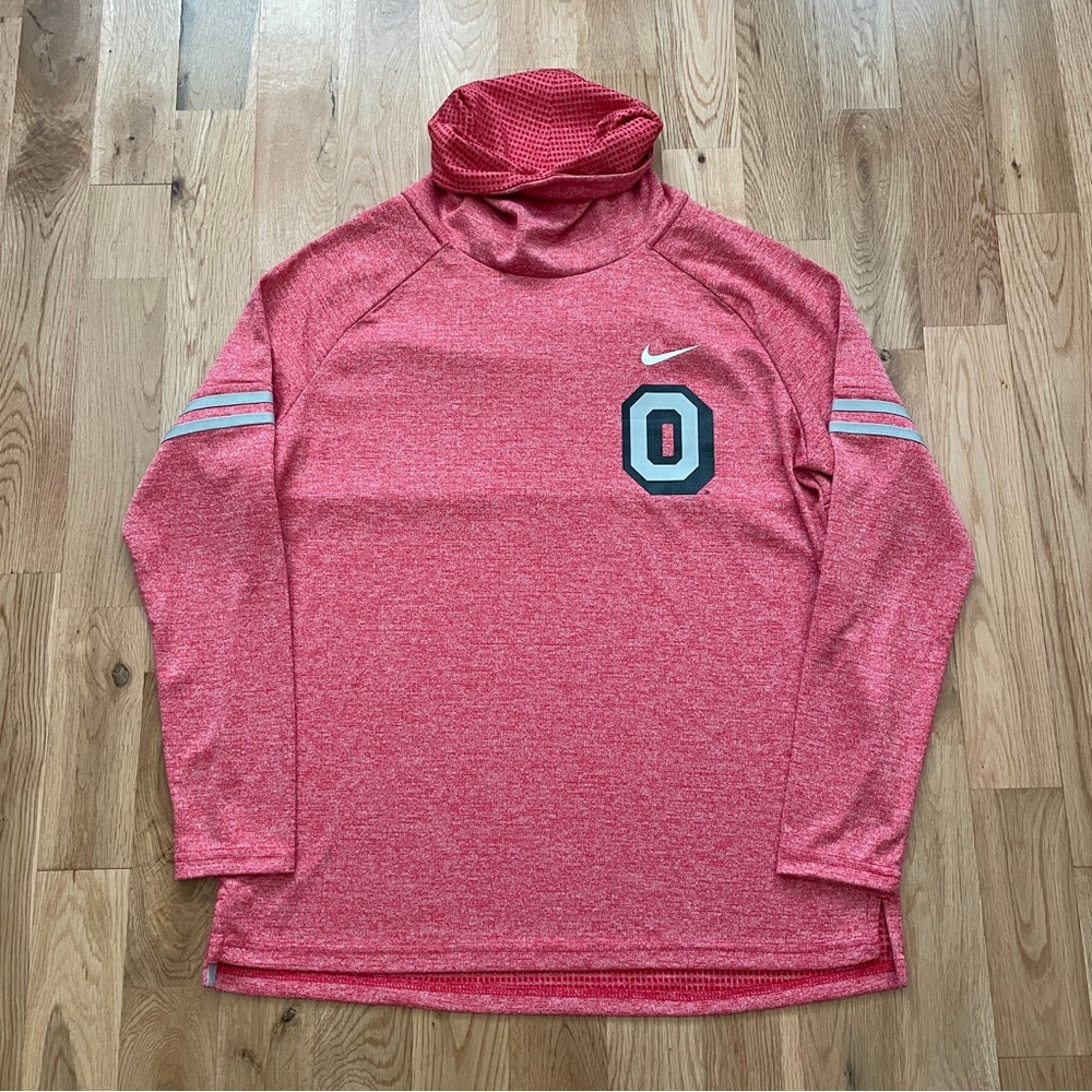 Nike Ohio State University Buckeyes Cowl Neck Long Sleeve Pullover Woman’s Large